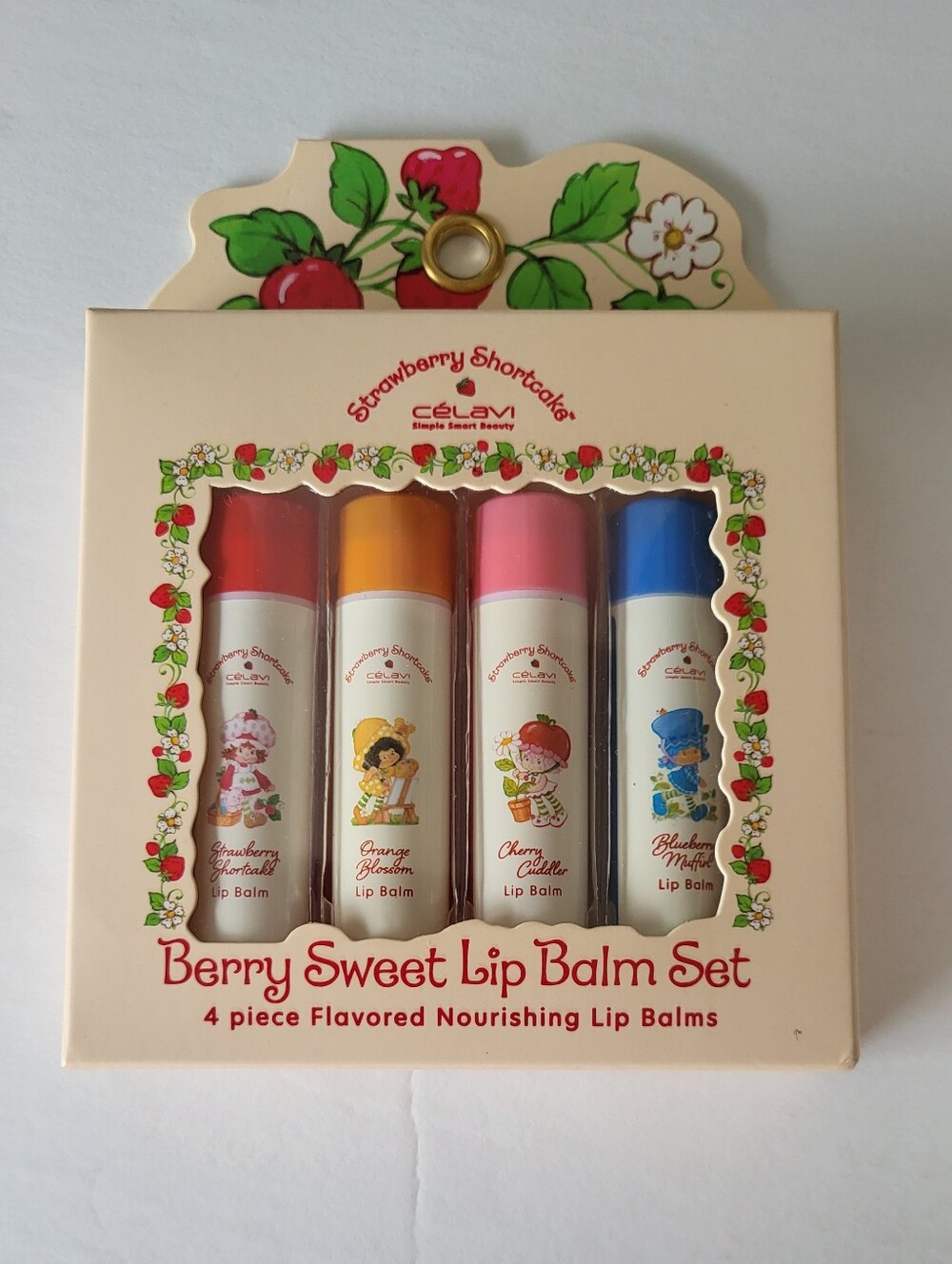 STRAWBERRY SHORTCAKE  4 PIECE LIP BALM SET